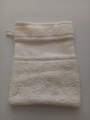 ecru washandje met aidaboord