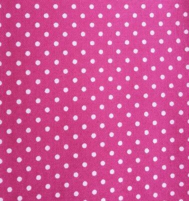 5 dots = fusia roos met witte stip = per 25 cm