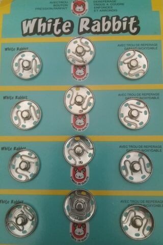 drukknopen 18 mm zilver white rabbit