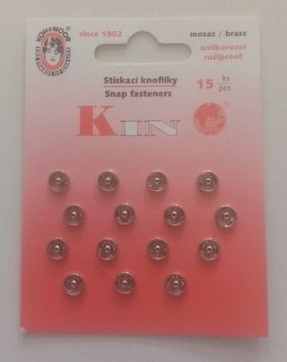 6mm zilver drukknop om te naaien