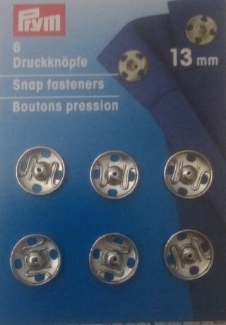 aannaaidrukknopen 13 mm zilver