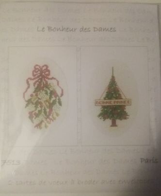 7513 kerstkaarten le bonheur des dames 2 stuks