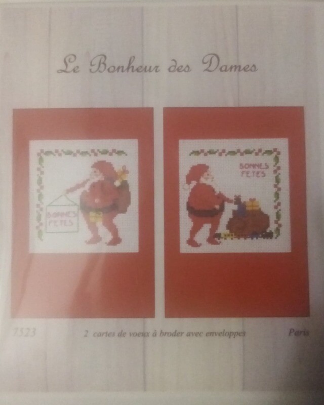 7523 kerstkaarten le bonheur des dames = 2 stuks