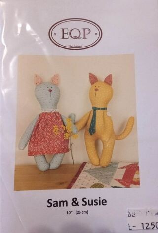sam&amp;susie EQP = patroon =25cm hoog=2 poezenvriendjes