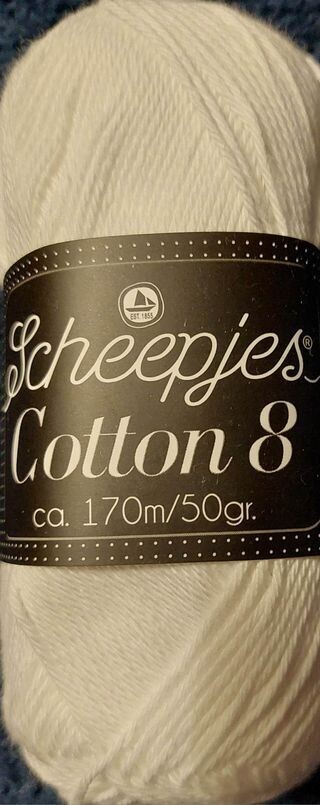502 cotton 8 SCHEEPJES=wit