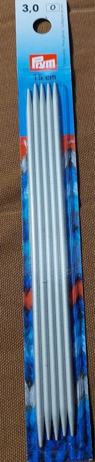 kousenbreinaalden aluminium 15cm 3mm 5st