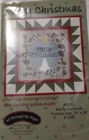 2112 merry christmas patroon patchwork 19&quot;x19&quot;inch