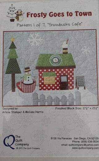 FROSTY GOES TO TOWN=patroon van The quilt company 17.5x 21./1.4 inch