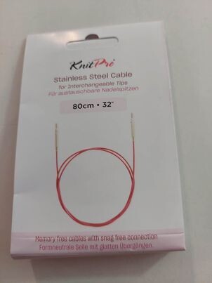 80 cm =kabel voor aan brei of haakpunt te bevestigen van knit pro