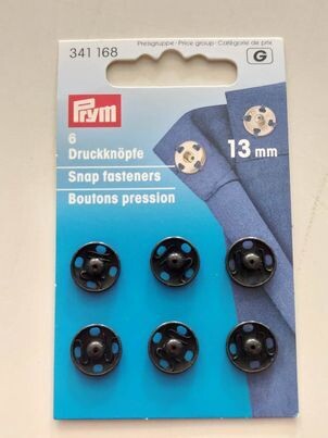 zwarte drukknoop 13mm