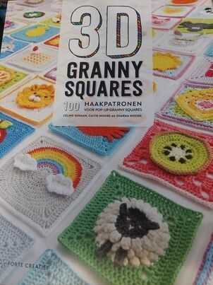 3D granny squares 100 pop-up granny sqares