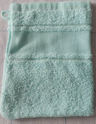 mintgroen washandje met aidaboord