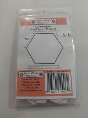 1/2 hexagon papieren mal  125stuks