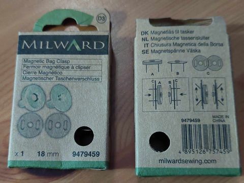 magneetsluiting 18mm zilver MILWARD