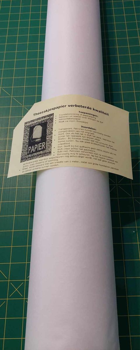 theezakjes papier = per 25cm