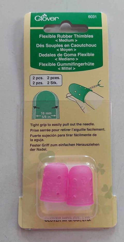 flexieble rubber vingerhoed om makkelijk uw draden door te trekken =MEDIUM +=clover