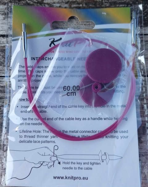 60cm kabel voor aan alle diktes breipunt knit pro