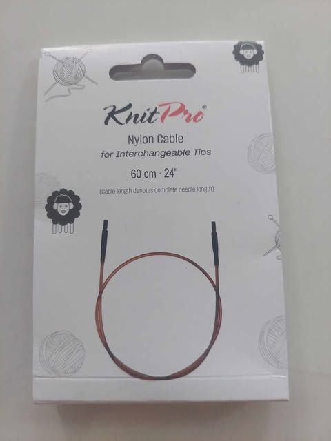 60 cm kabel voor aan breipunten knit pro