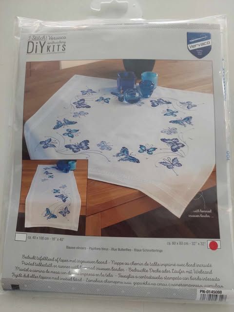 tafeldoek 80x80cm voorgedrukt kruissteek