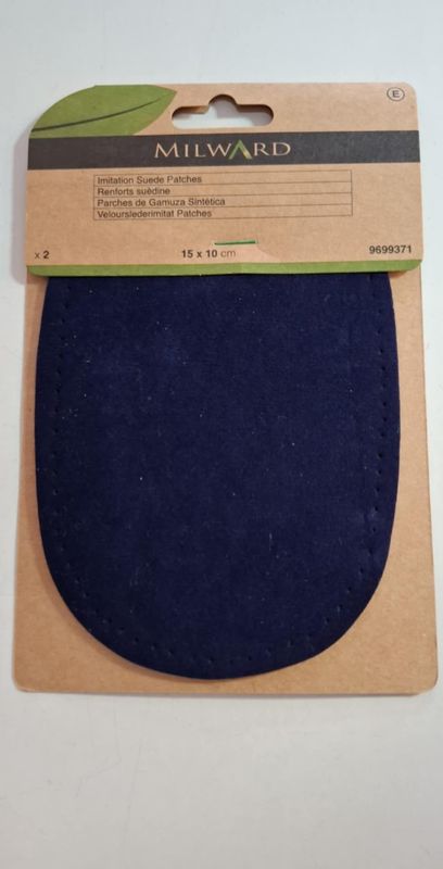 milward knie en ellebooglap donker blauw 2 stuks 15x10cm