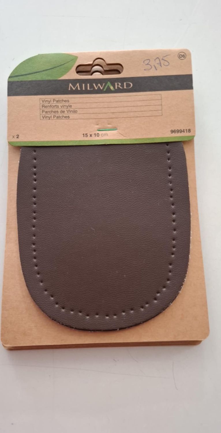 milward knie en ellebooglap donker bruin 2 stuks 15x10cm