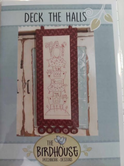 DECK THE HALLS the birdhouse stitchery patroon kerst