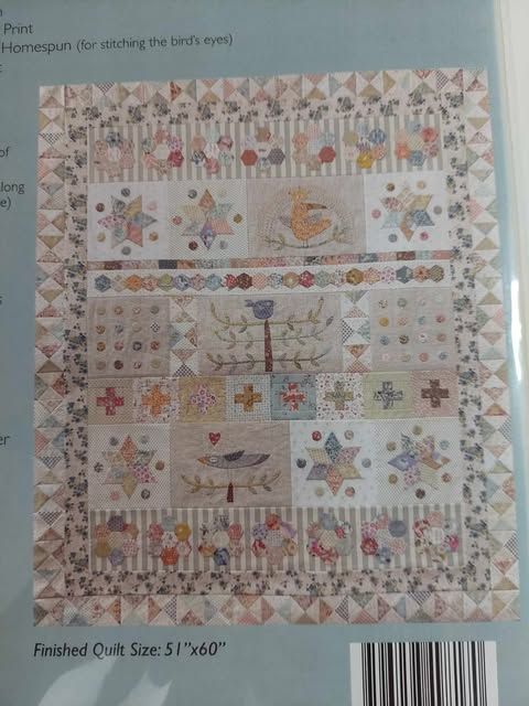 WE THREE BIRDS merk:the birdhouse = patchworkpatroon 51X60INCH