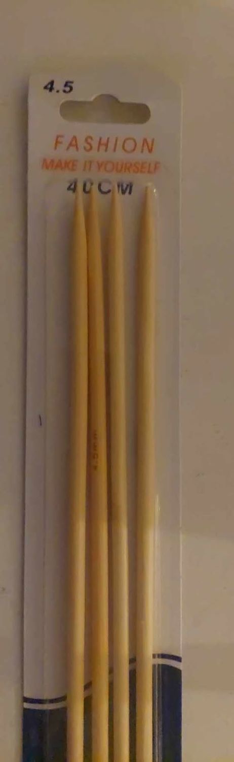 bamboo breinaalden dikte 4.5 merk fashion set van 4 naalden !=zonder top