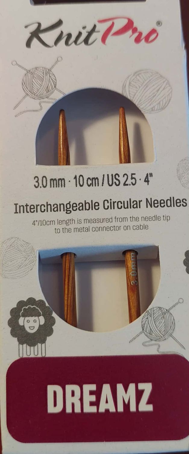 3mm breipunt 10cm knit pro