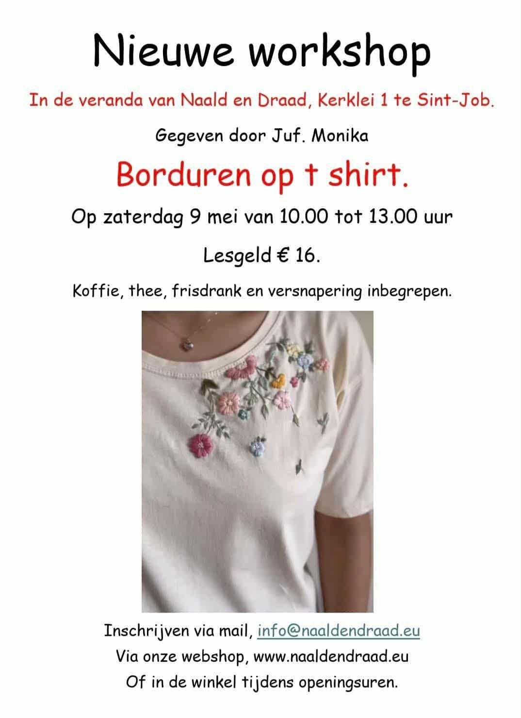 workshop :BORDUREN OP T SHIRT