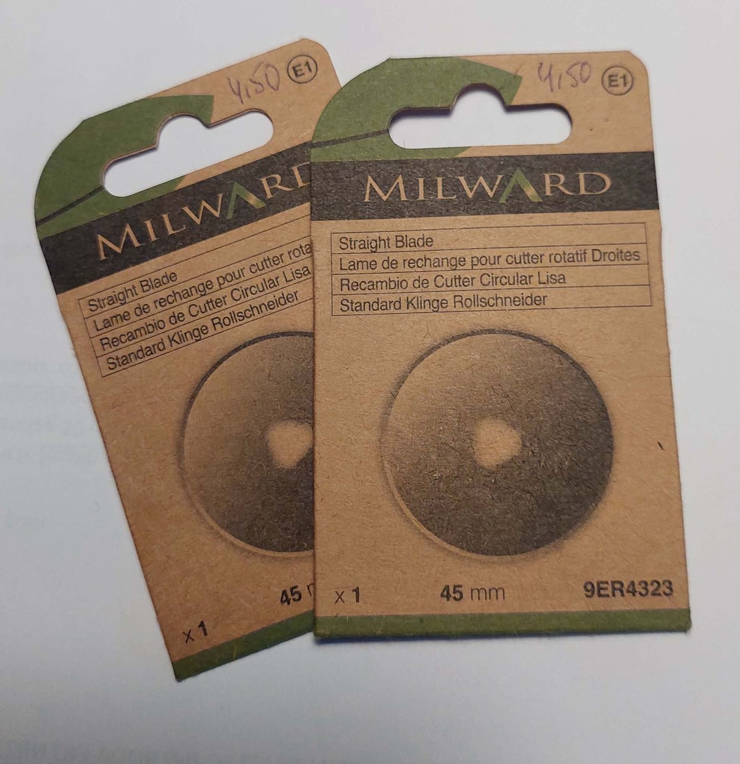 reservemes 45mm MILWARD voor rolmes