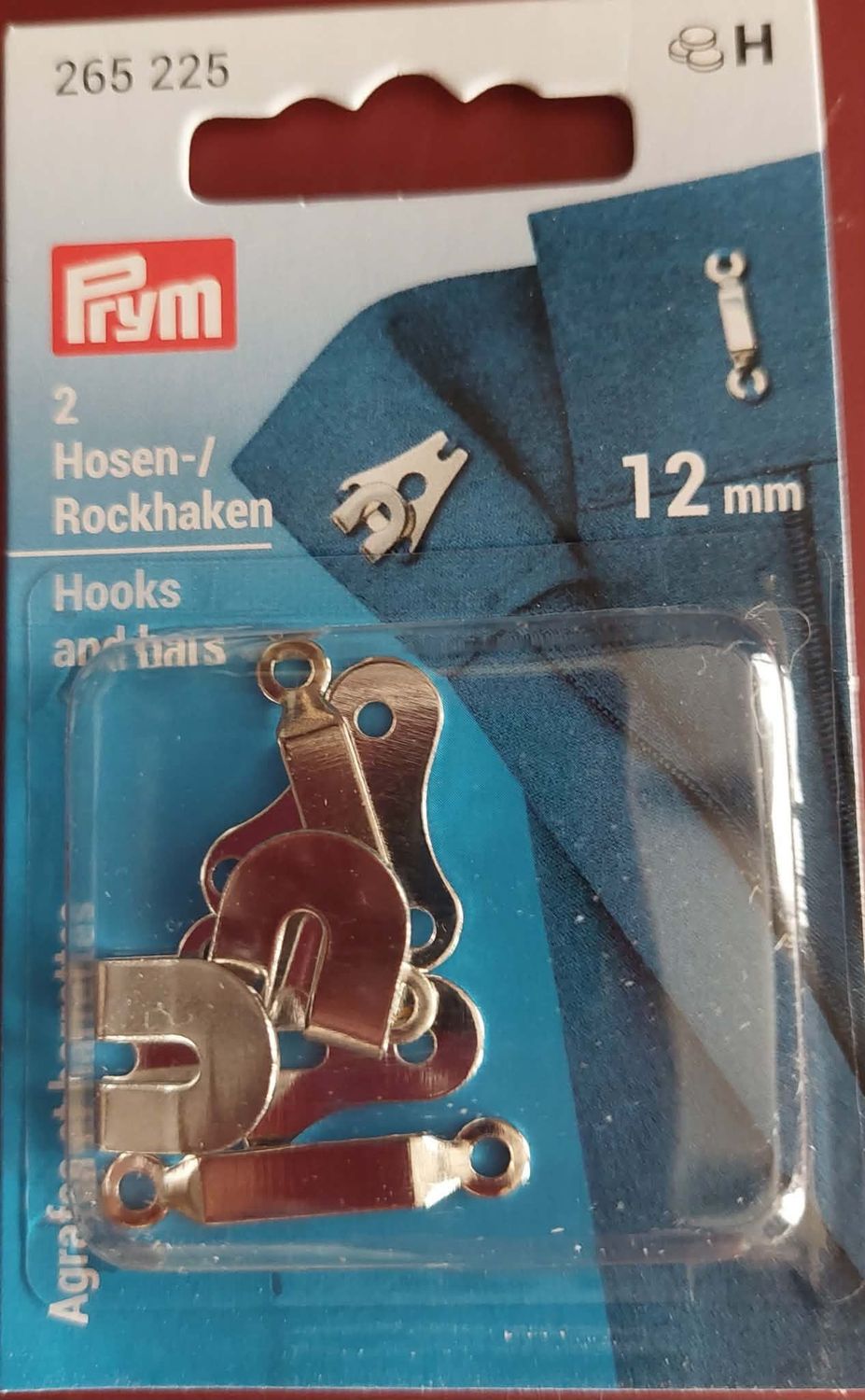 haak en oog 12mm  zilver 265225
