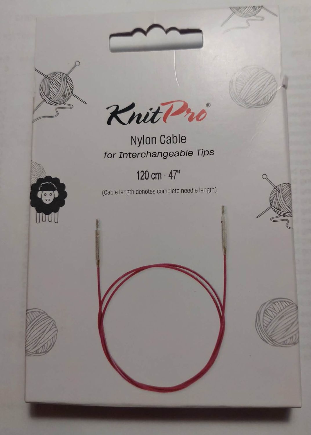 120cm kabel voor aan breipunt KNIT PRO