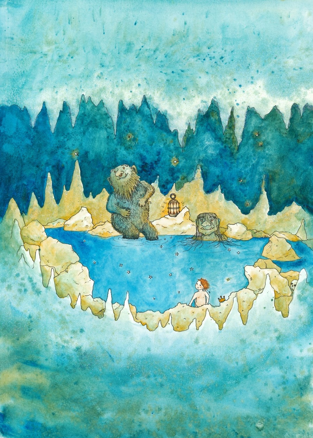 Child in a Glittering Cave