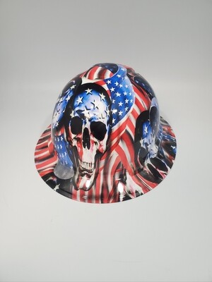 American Skull and Flag