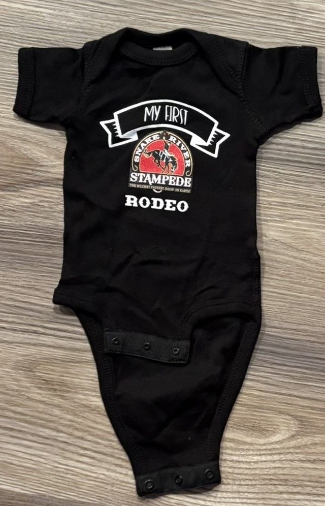 SRS "First Rodeo" Onesie BLACK