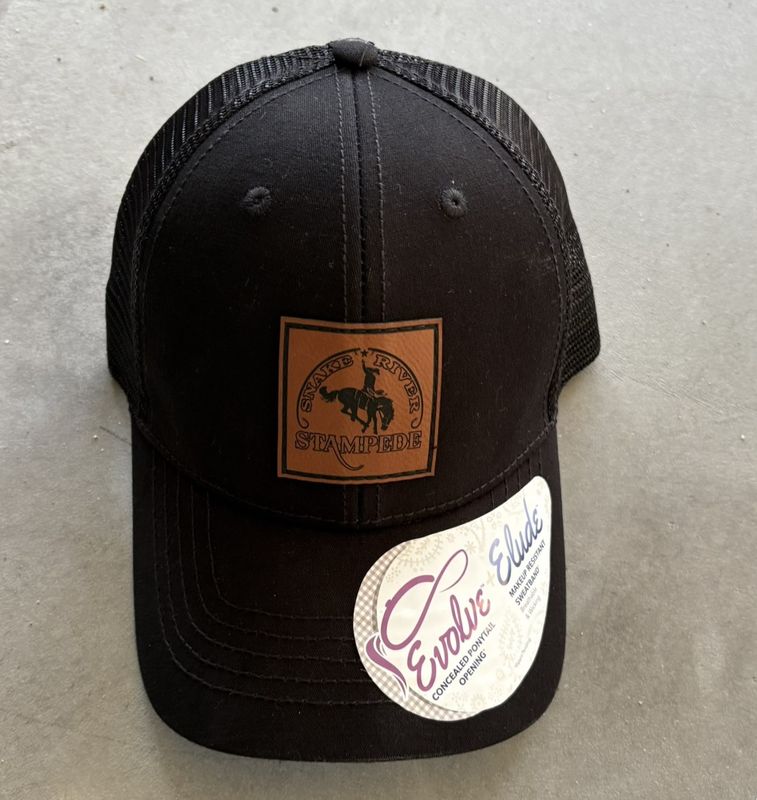 Black Hat with Leather SRS Patch
