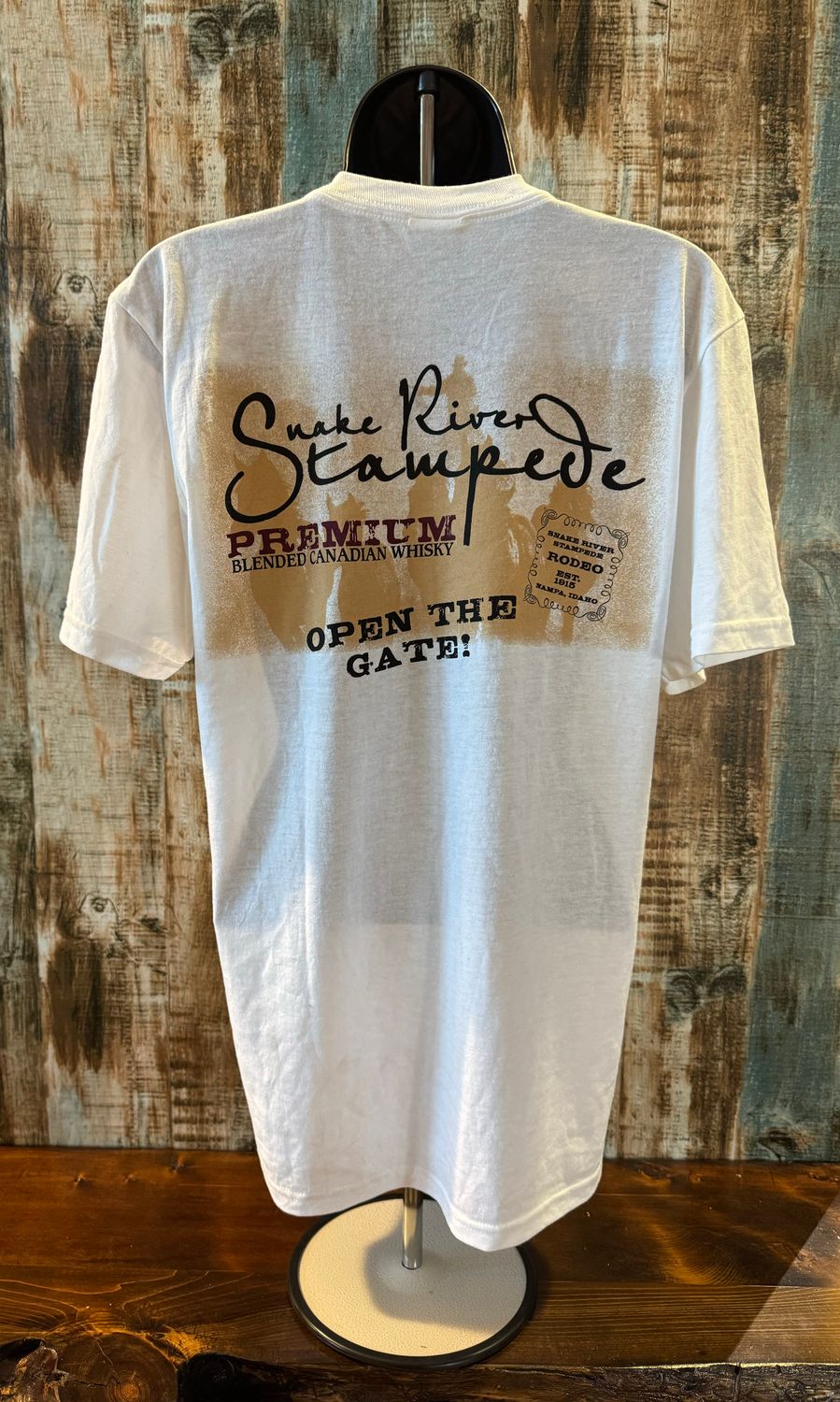 White SRS "Open the Gate" Whisky T-shirt