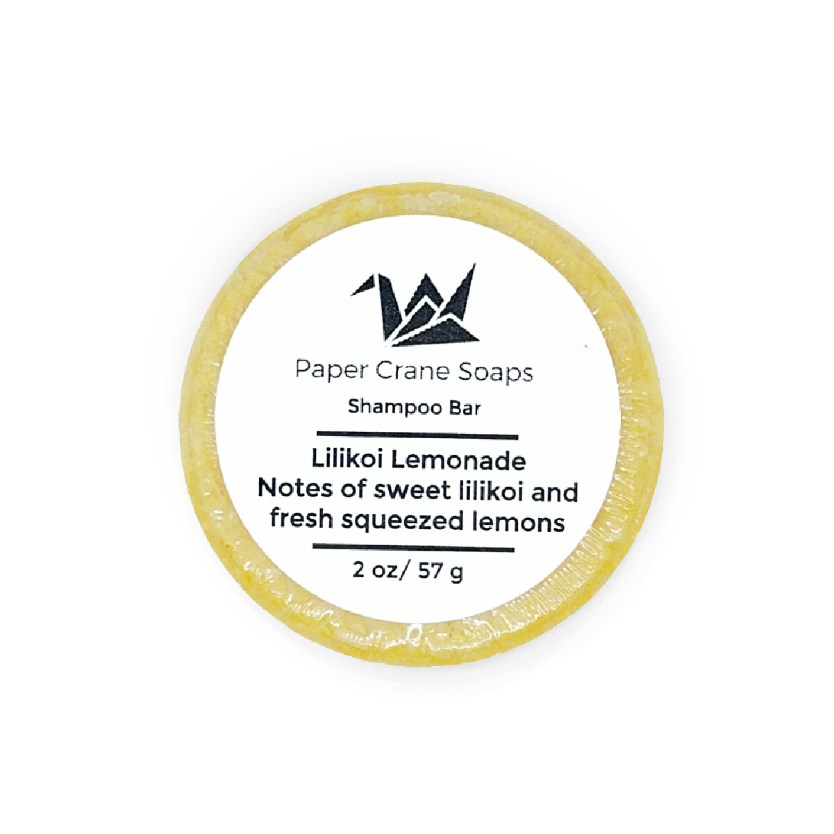 Paper Crane Soaps, Shampoo Bar - Lilikoi Lemonade (1.65 Oz.)