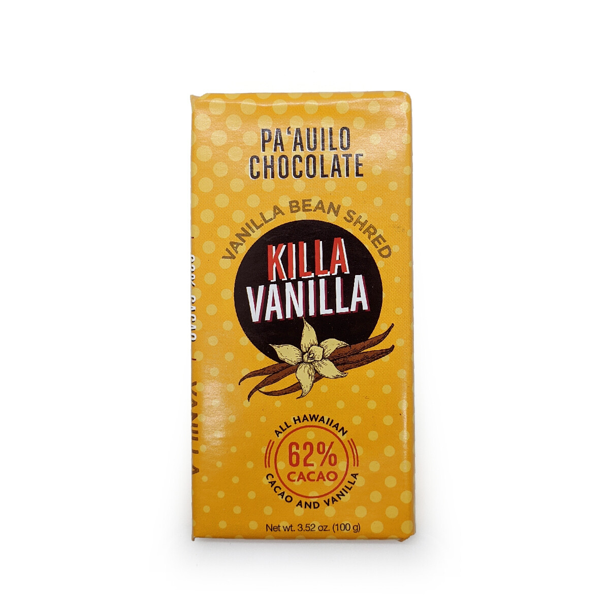 Paauilo Chocolate, 62 Large Killa Vanilla Chocolate Bar (3.52 Oz.)