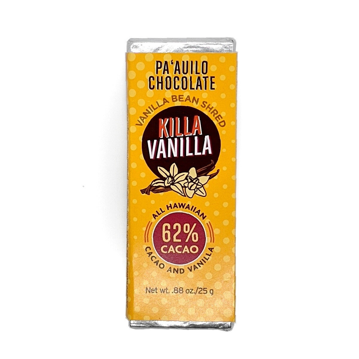 Paauilo Chocolate, 62 Killa Vanilla Chocolate Bar (0.88 Oz.)