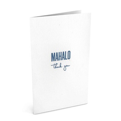 Card, Thank You - Mahalo (Bradley & Lily)