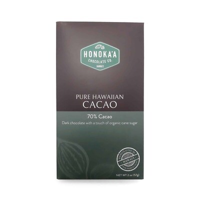 Honokaʻa Chocolate Co., 70% Dark Chocolate Bar (2 Oz.)