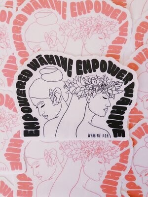 Sticker, Wahine Koa - Empowered Wahine (Black)