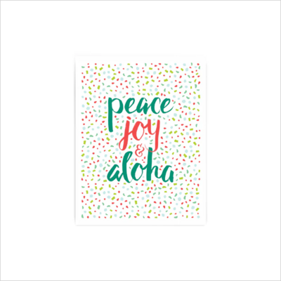 Card, Holiday - Peace Joy Aloha (Nicomade)