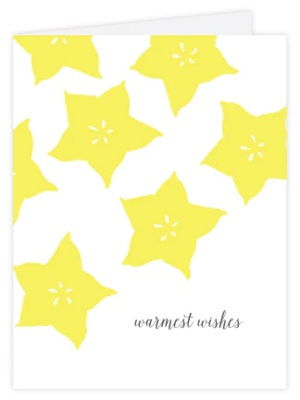 Card, Holiday - Warmest Wishes Starfruit (Bradley & Lily)