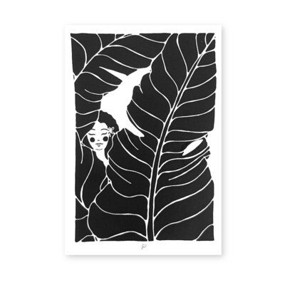 Sticker, Sunny Weeks - Banana Girl (2" x 3")