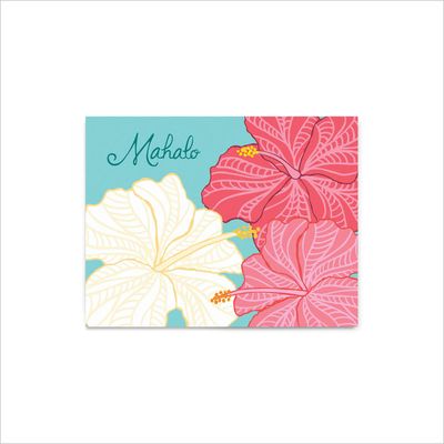 Card, Thank You - Hibiscus (Nico Made)