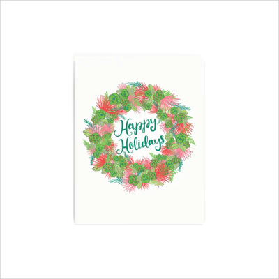Card, Holiday - ʻOhiʻa Wreath (Nico Made)