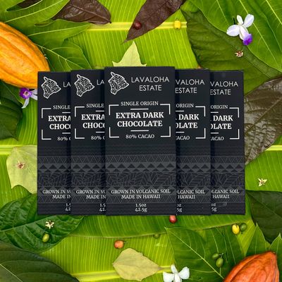 Lavaloha, Extra Dark Chocolate Bar (1.5 Oz.)